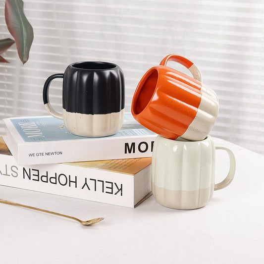 The Harvest Two-Tone Ceramic Pumpkin Mug