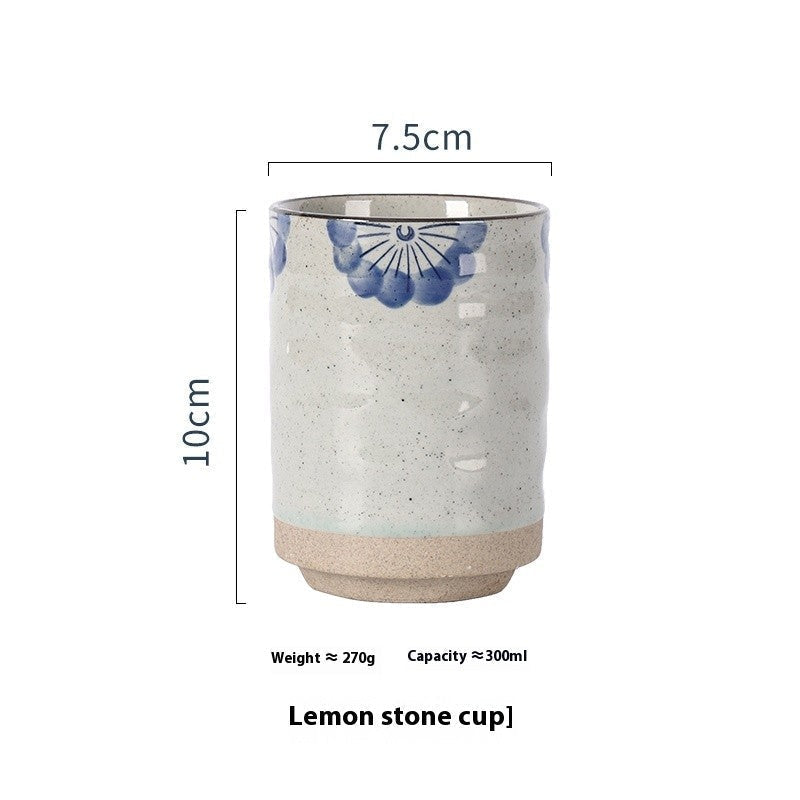 Rustic Japanese-Style Stoneware Tea Cup