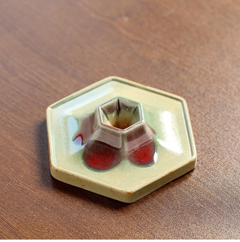 The Aurora Flow Hexagonal Kiln-Fired Espresso Cup