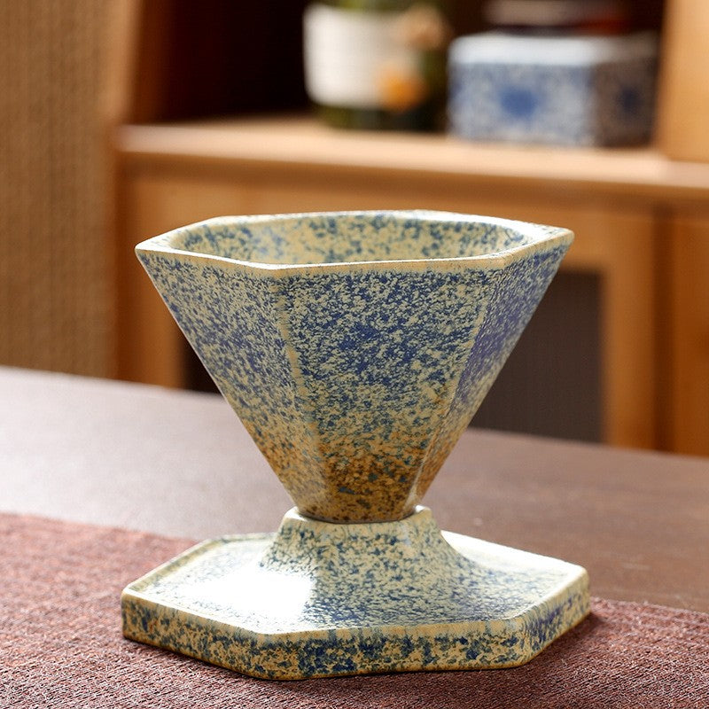The Aurora Flow Hexagonal Kiln-Fired Espresso Cup