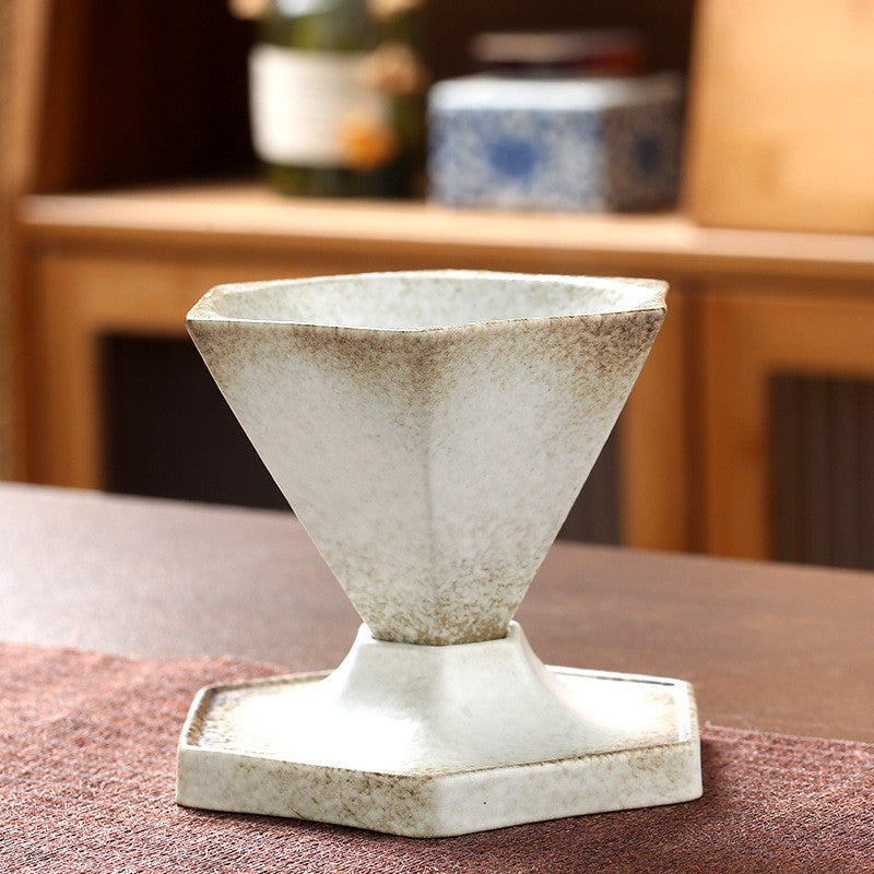 The Aurora Flow Hexagonal Kiln-Fired Espresso Cup
