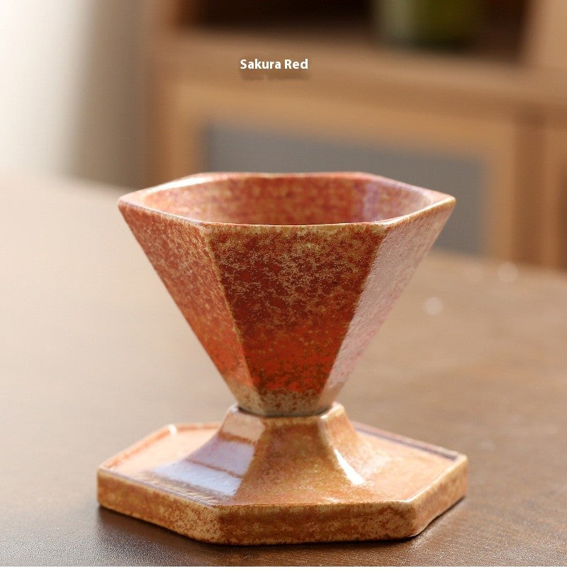 The Aurora Flow Hexagonal Kiln-Fired Espresso Cup