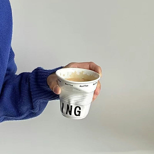Crushed Coffee Cup Ceramic Mug