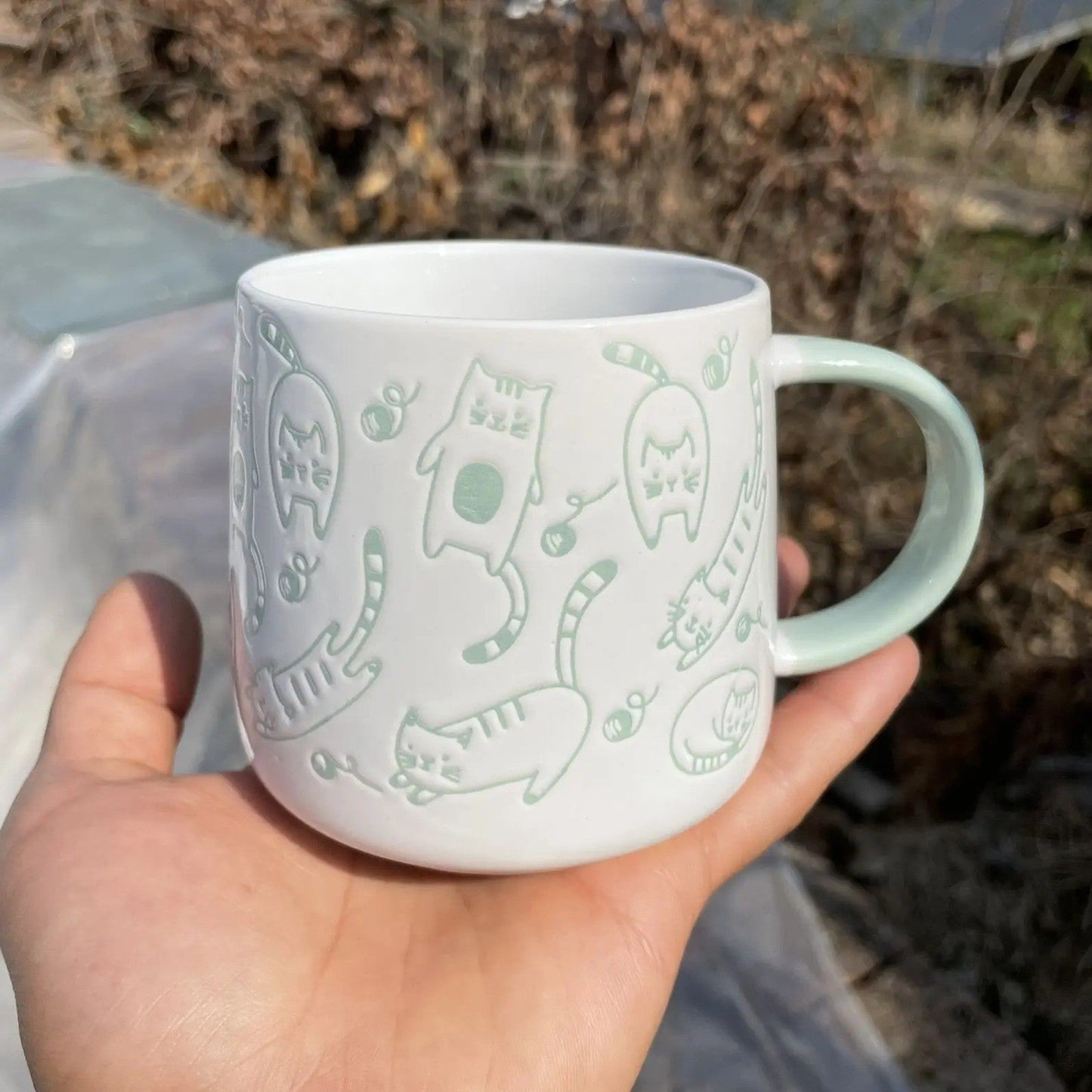 The Playful Paws Etched Ceramic Mug