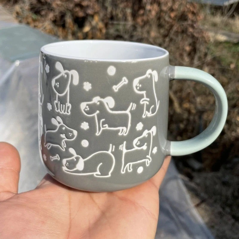 The Playful Paws Etched Ceramic Mug