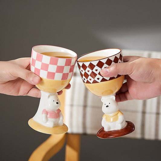 Cozy Bear Ceramic Chalice Cup