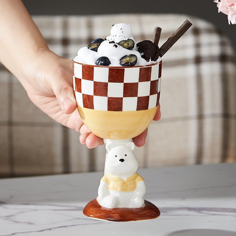 Cozy Bear Ceramic Chalice Cup