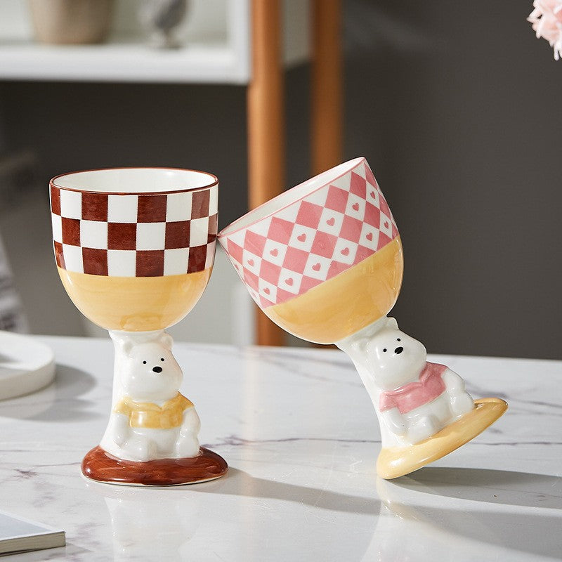 Cozy Bear Ceramic Chalice Cup
