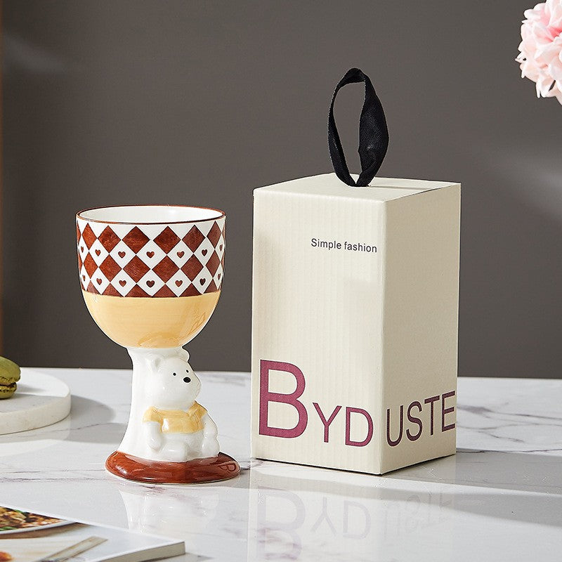 Cozy Bear Ceramic Chalice Cup