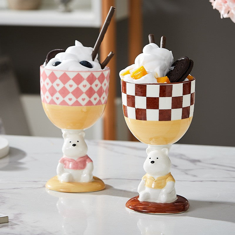 Cozy Bear Ceramic Chalice Cup