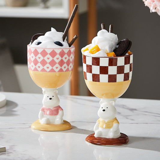 Cozy Bear Ceramic Chalice Cup