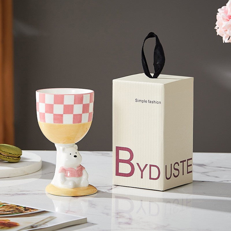 Cozy Bear Ceramic Chalice Cup