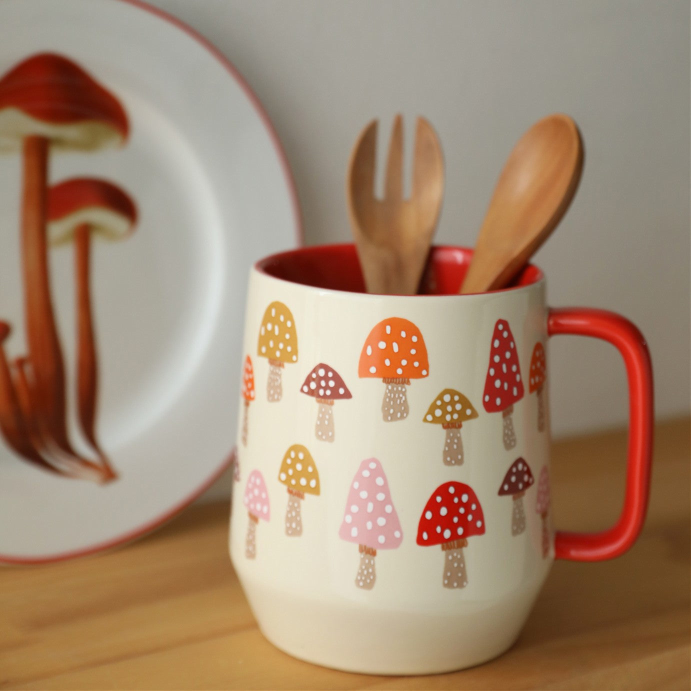 Forest Cap Large Ceramic Mushroom Mug