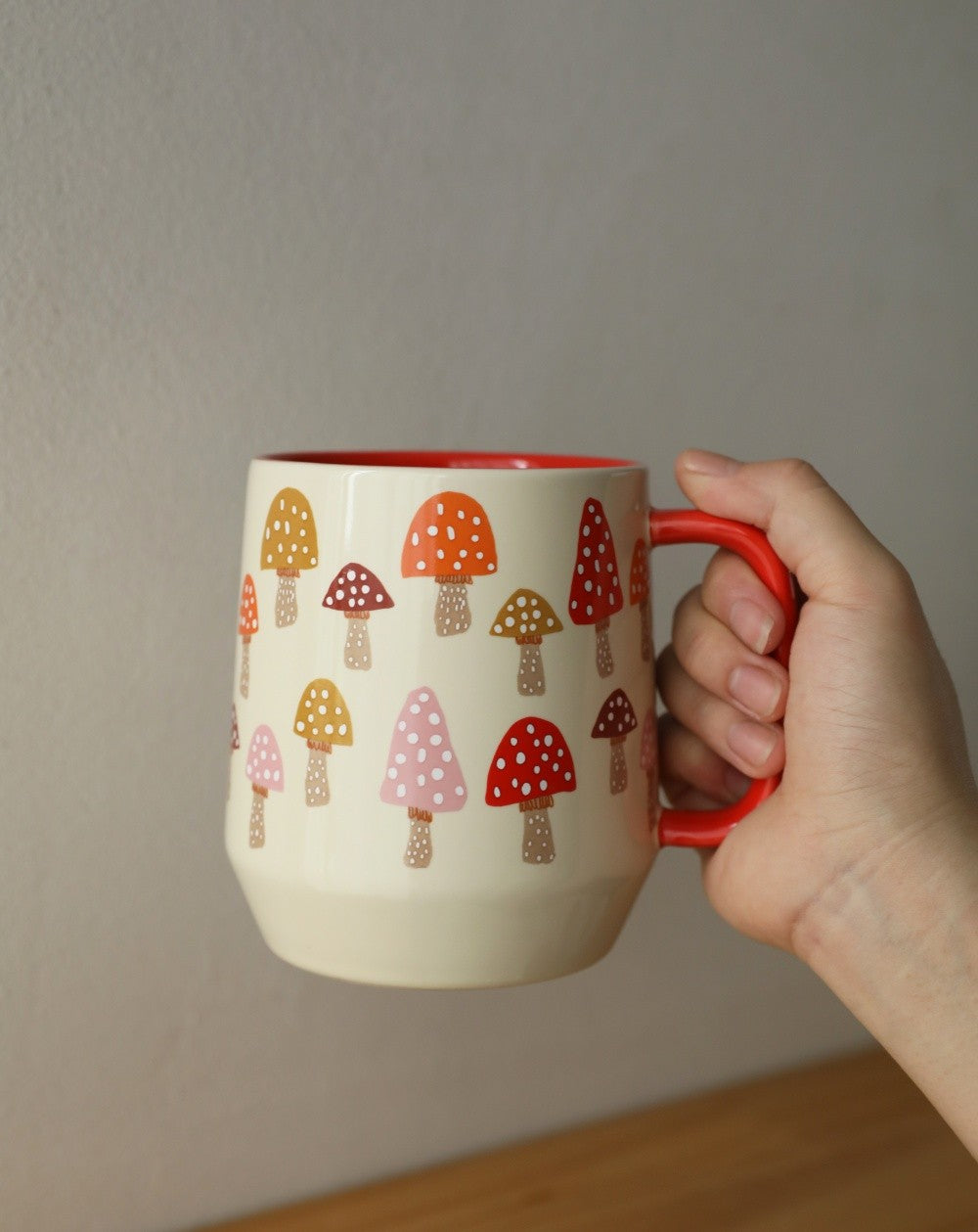 Forest Cap Large Ceramic Mushroom Mug