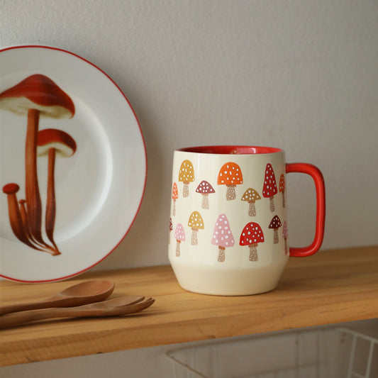 Forest Cap Large Ceramic Mushroom Mug