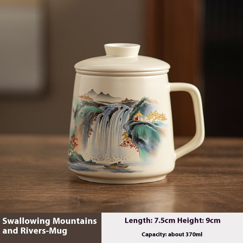 The Heritage Bloom Lidded Tea Mug