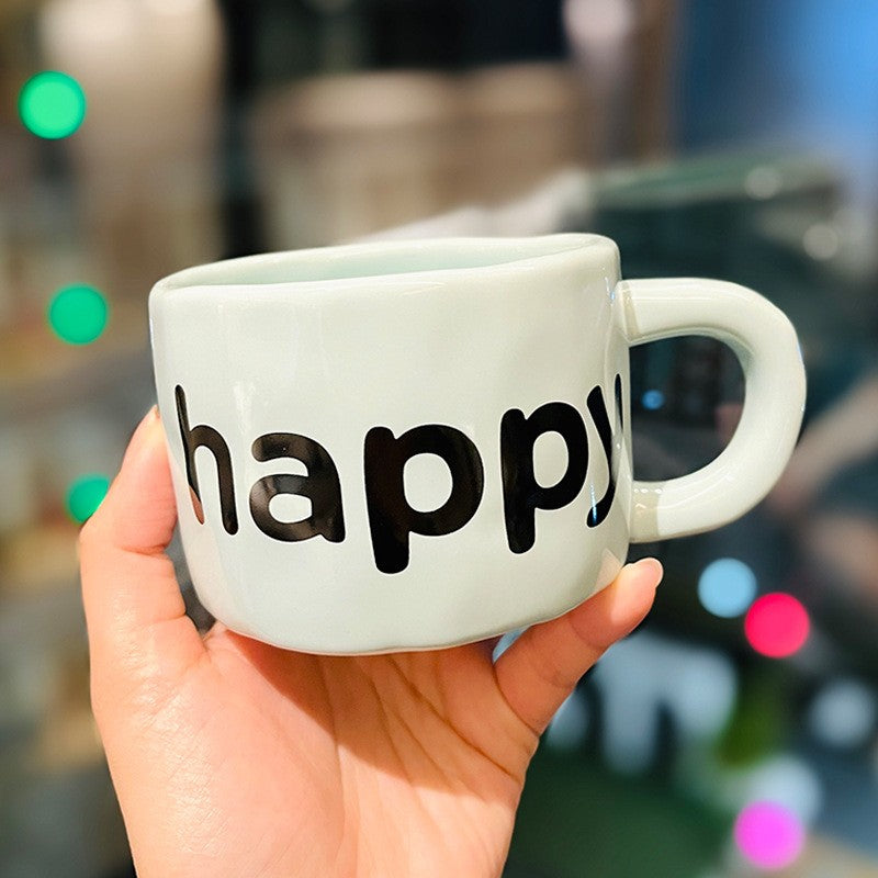 The Daily Happy Hand-Molded Ceramic Mug