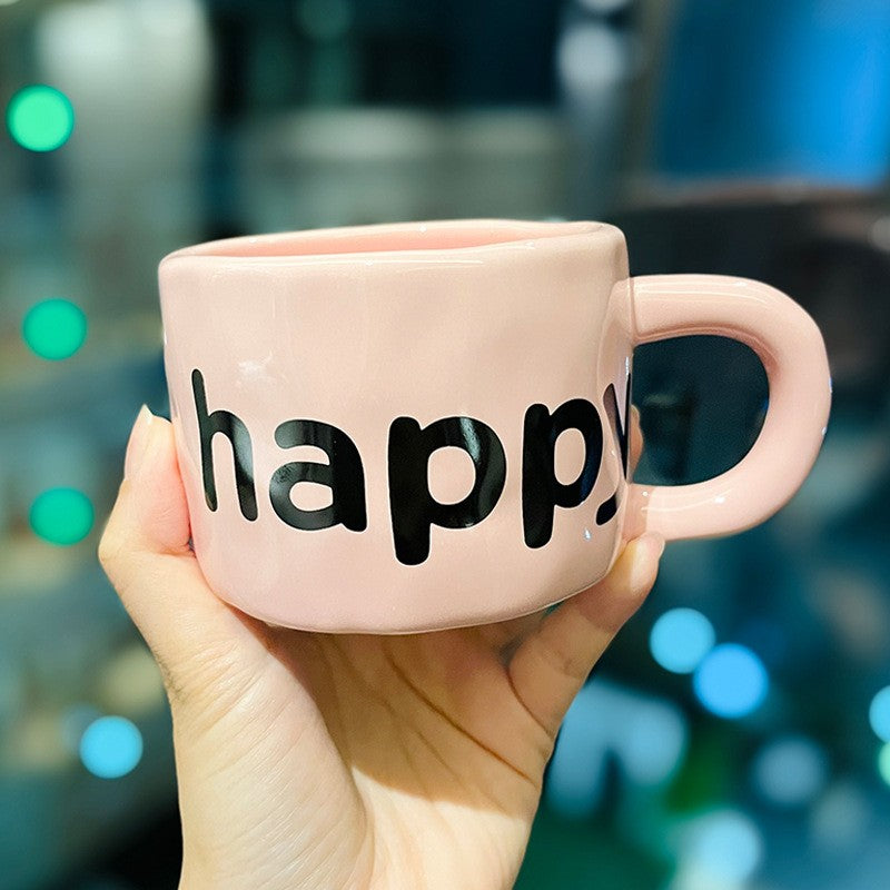 The Daily Happy Hand-Molded Ceramic Mug