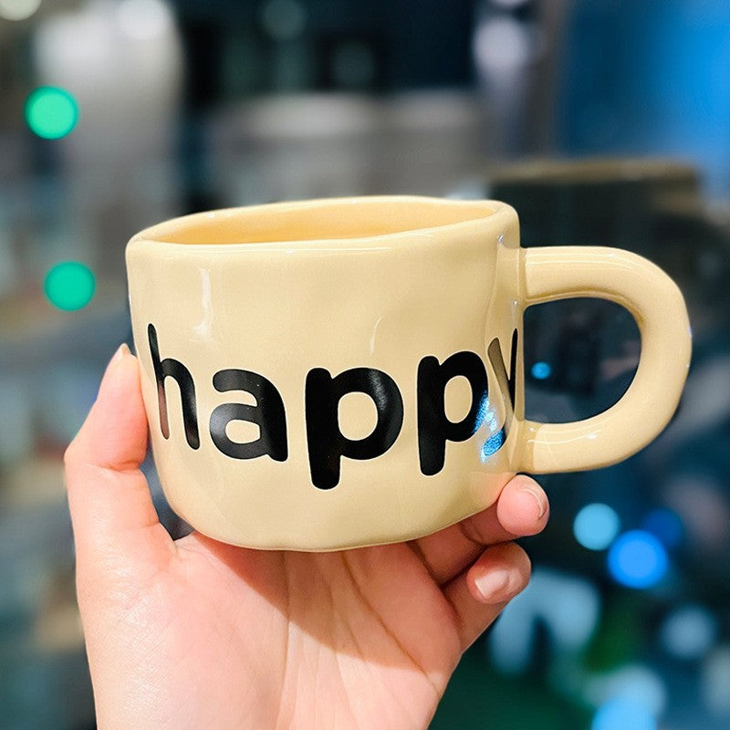 The Daily Happy Hand-Molded Ceramic Mug