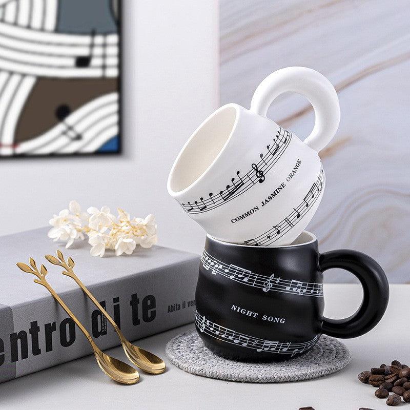 Ceramic Music Note Sonata Mug