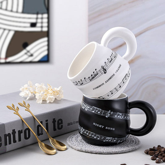 Ceramic Music Note Sonata Mug