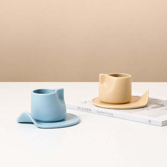 Minimalist Wave Ceramic Creamer Set