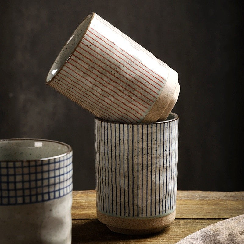 Rustic Japanese-Style Stoneware Tea Cup