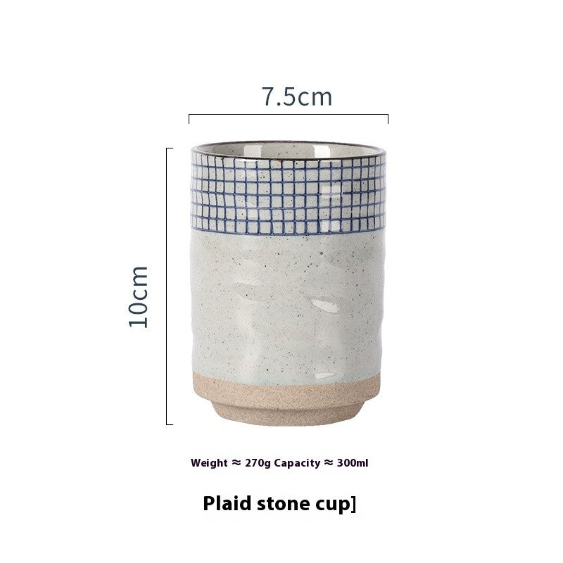 Rustic Japanese-Style Stoneware Tea Cup