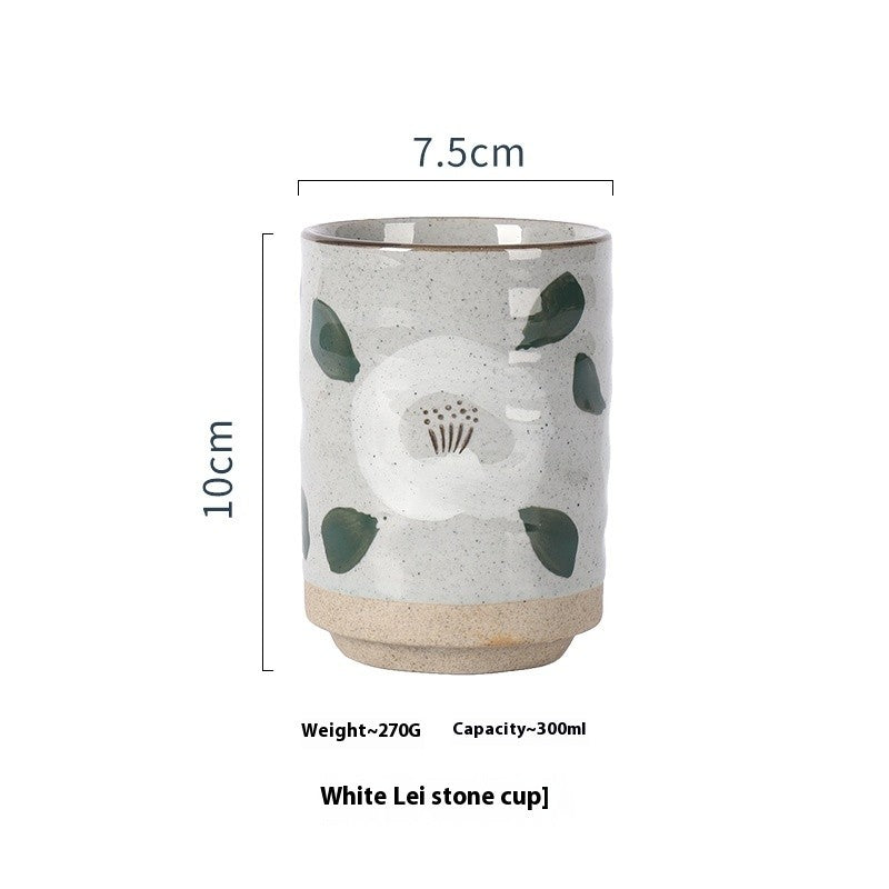 Rustic Japanese-Style Stoneware Tea Cup