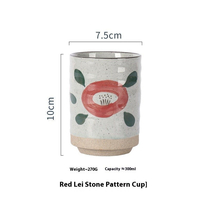 Rustic Japanese-Style Stoneware Tea Cup