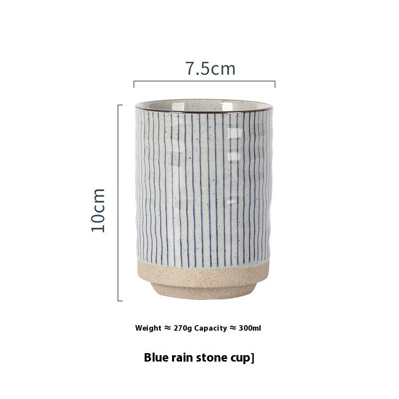 Rustic Japanese-Style Stoneware Tea Cup
