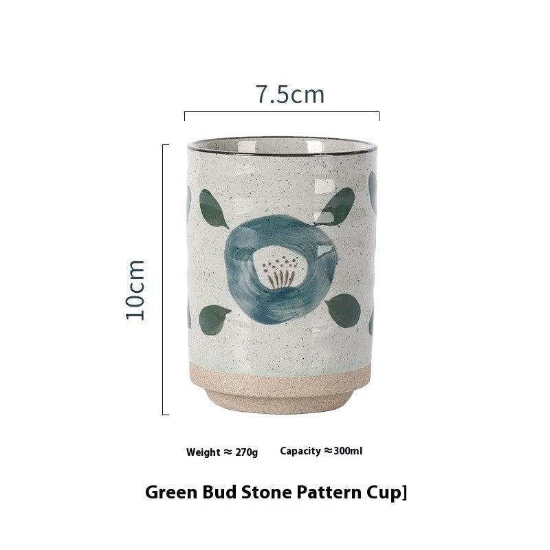 Rustic Japanese-Style Stoneware Tea Cup