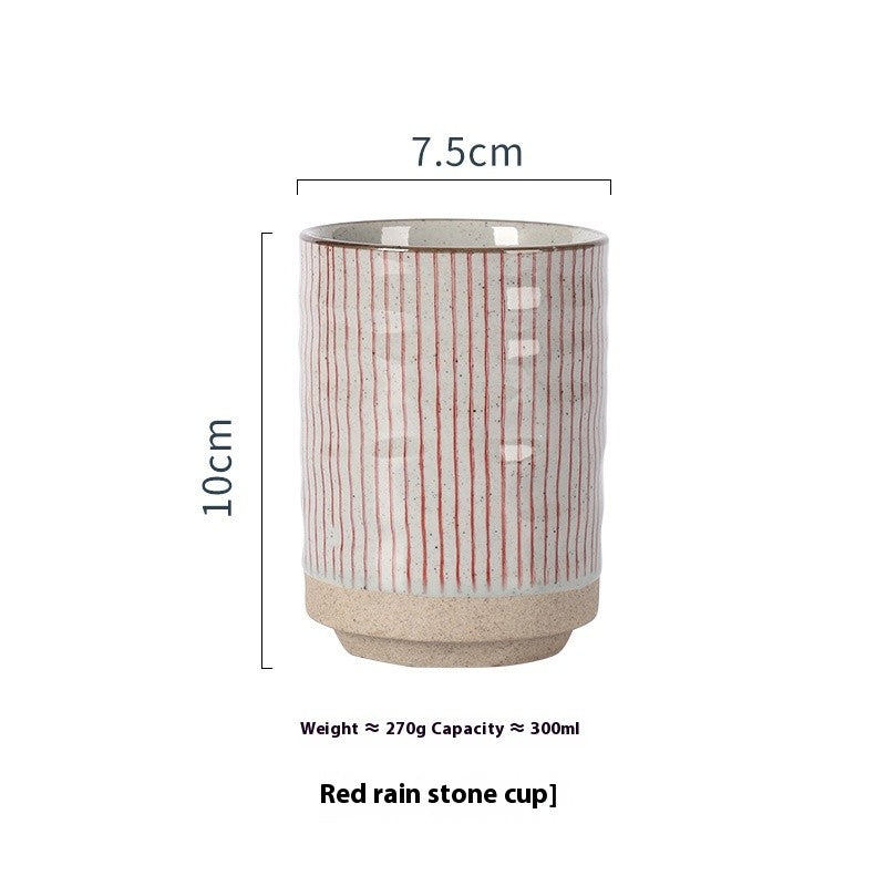 Rustic Japanese-Style Stoneware Tea Cup